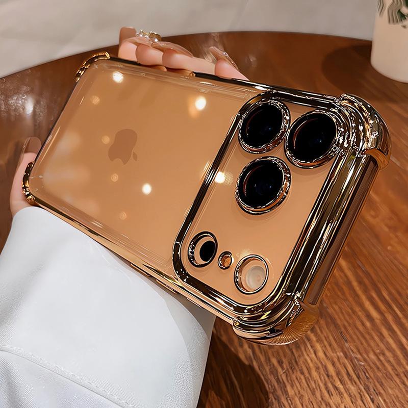 Четырехугольный чехол Space Shell Подходит для iPhone 17 Акриловый чехол для телефона Apple 16 ProMax Куртка с воздушной подушкой от падений