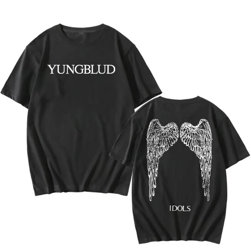 YUNGBLUD Идолы Футболка Zoom Хлопок Хип-Хоп Унисекс Уличная одежда Певец Летний Мягкий Мужской Женский Топ Футболка Свободный Повседневный Модный Харадзюку