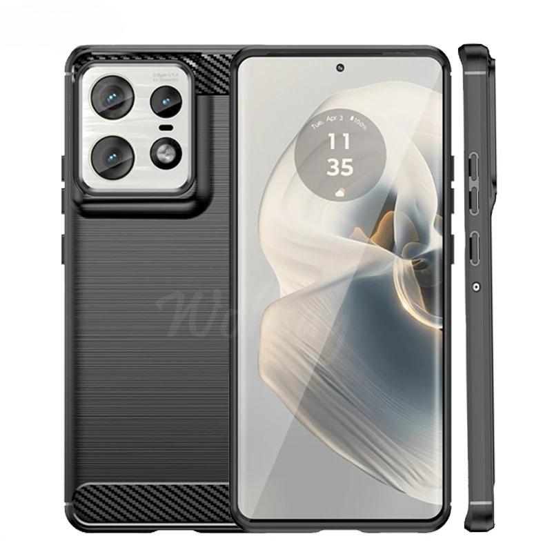 Для чехла Motorola Edge 50 Pro Мягкий силиконовый чехол с задней крышкой из углеродного волокна Чехол для Moto Edge 50 Fusion 50 60 Pro Для чехла Moto Edge 50 Pro