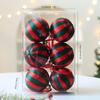 6Pcs Creative Christmas Ball Ornaments Elegant Shatterproof Christmas Tree Hanging Pendant Reusable 8cm