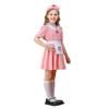 J-yuefang Nurse Costume for Girls, Pink Doctor Cosplay Dress with Headpiece and Apron