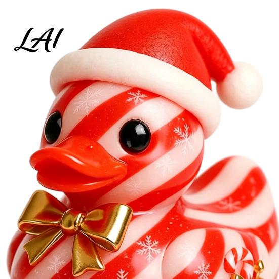 Christmas Shelf Decor Duck Figurine Resin Sculpture for Holiday Home Decor Cute Small Statues Desktop Ornaments with Festive Elements Indoor Outdoor