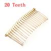 6 шт. 10/15/20/30 зубьев DIY Металлическая расческа-гребень Заколки-крабы Черный/Родий Для изготовления свадебных украшений Компоненты Фурнитура Расческа