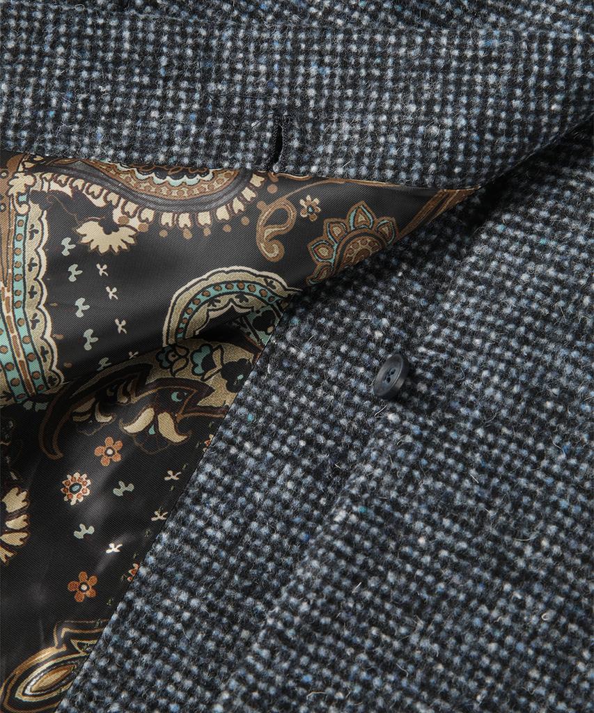 Panicale Single-Breasted Wool Blend Coat [Navy]