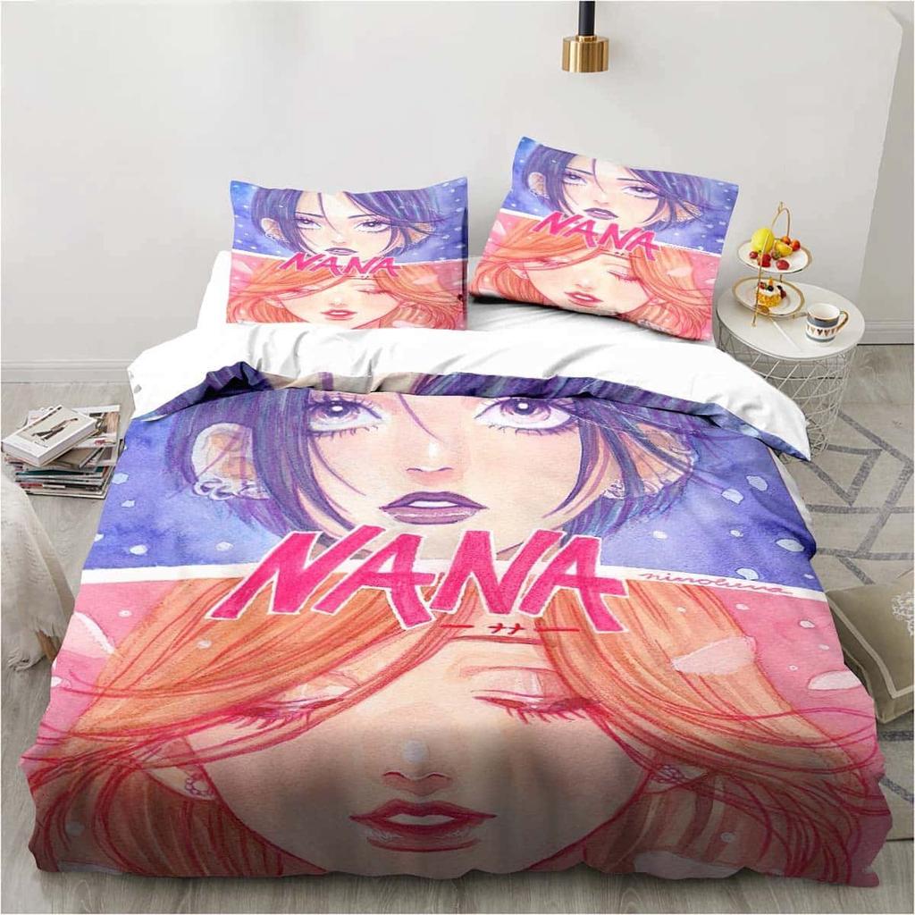 3D-принт мультфильмы черный камень NANA Manga комплект постельного белья односпальный двуспальный двуспальный комплект постельного белья для взрослых и детей спальня пододеяльники комплекты