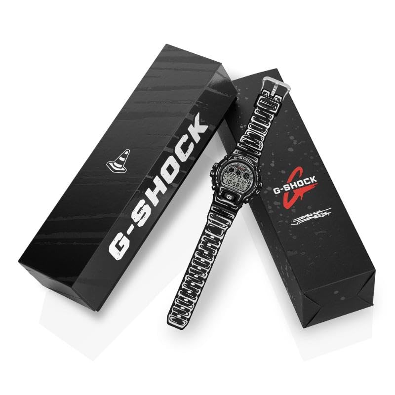 Мужские цифровые часы Casio G-SHOCK x Joshua Vides DW-6900JV-1, Лимитированная серия, Модель-коллаборация, Водонепроницаемость 20 АТМ, Белый