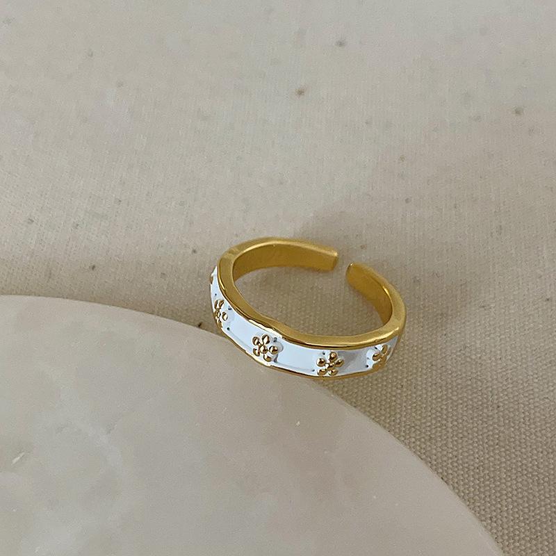 Кольцо с милой бабочкой, цветком, фиолетовым маслом, каплей, женское, нишевое, индивидуальное, высокое чувство, простое, универсальное, модное кольцо