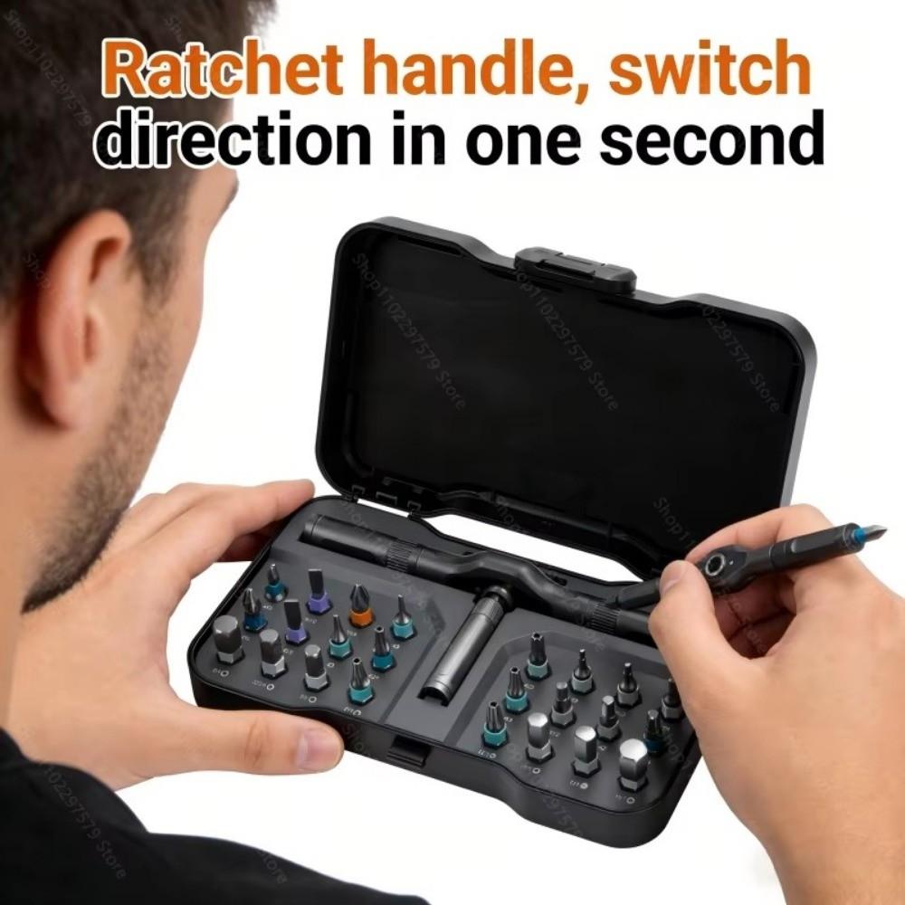 Precision Tool Ratchet Wrench Screwdriver Set 24-in-1 Ratchet Allen Wrench Set Household Repair