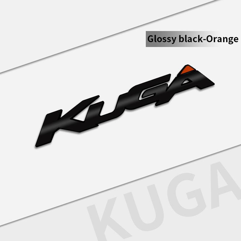 cjgnvt1 Auto Metal Emblem Car Styling 3D Badge Lettering Decals Trunk Sticker For Ford Kuga 2008-2019 Accessories Glossy Black
