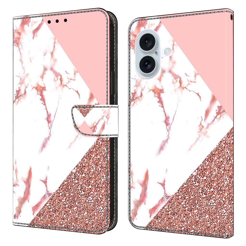 For iPhone 16 Plus Wallet Case Pattern Printing Stand Leather Flip Phone Cover