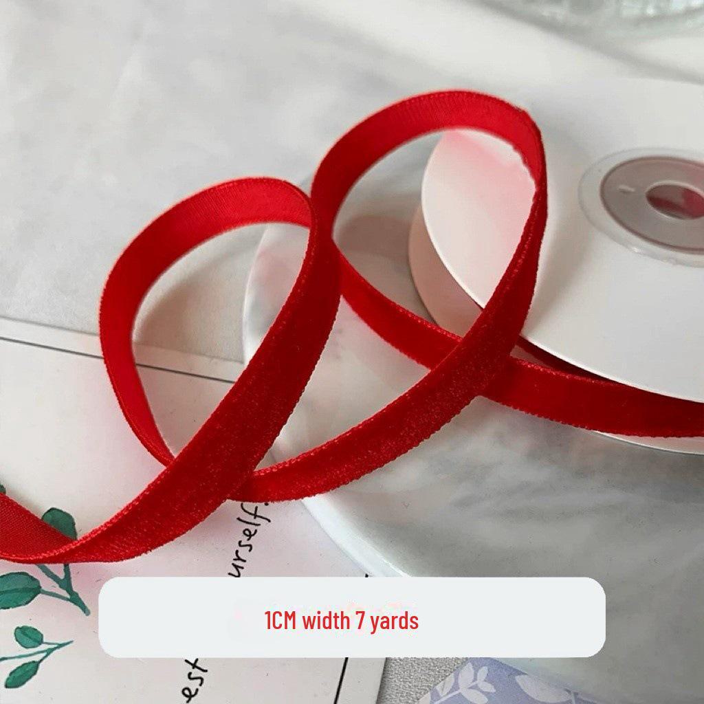 Лента ручной работы из красного и зеленого флока для рождественских аксессуаров для волос и бантов своими руками