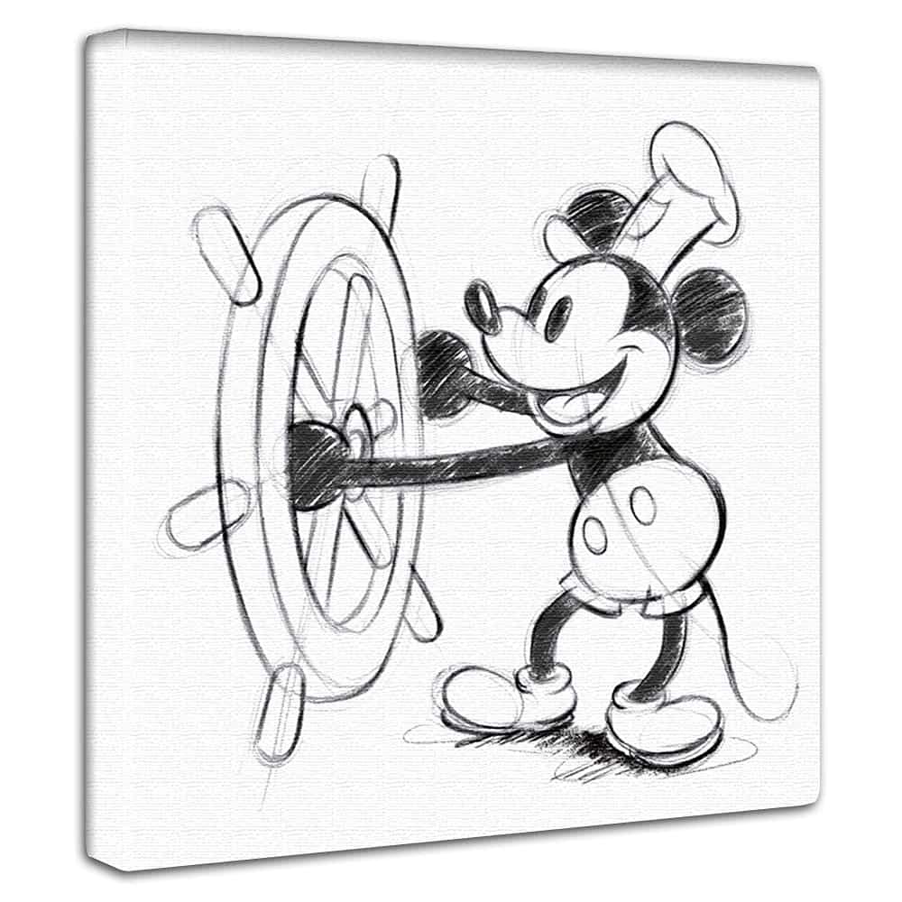 Disney Poster Mickey Mouse 30cm X 30cm Made In Japan Dsn-0143