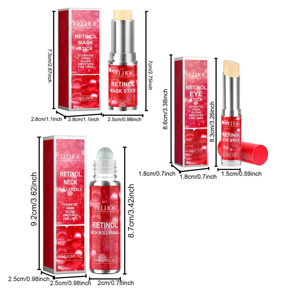 EELHOE Retinol Remove Dark Circles Eye Serum Eye Bags Lift Firm Brightening Eye Cream Hyaluronic Acid Anti-Wrinkle Massage Eyes Care