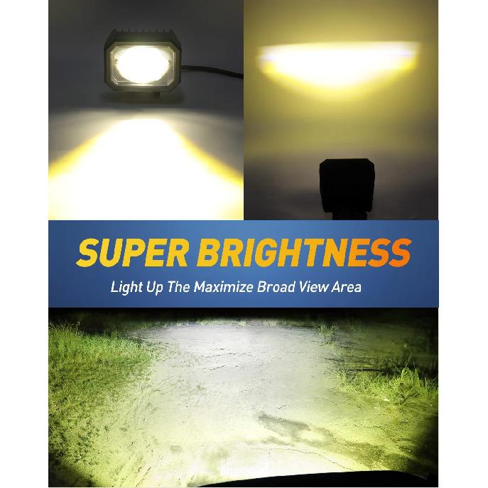 12D 4inch Led Work Light Spotlight 18000LM Work Light Pods Fog Lights for Motorcycles Truck 4x4 Off Road led bar