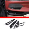 For BMW 4 Series G26 2022 ABS Carbon Fiber/Black Car Window Lift Button Panel Frame Cover Trim Sticker