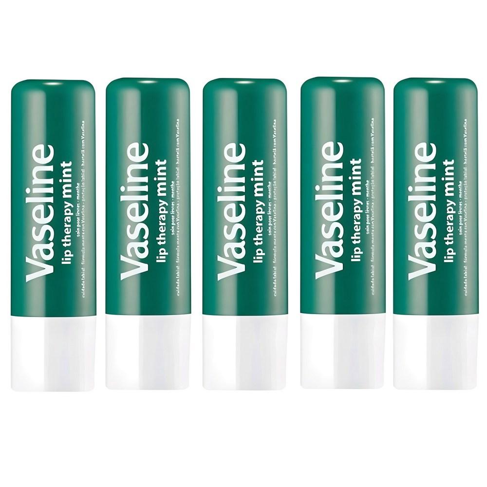 Vaseline Lip Therapy Stick Mint, 4.8g, 5 Pieces