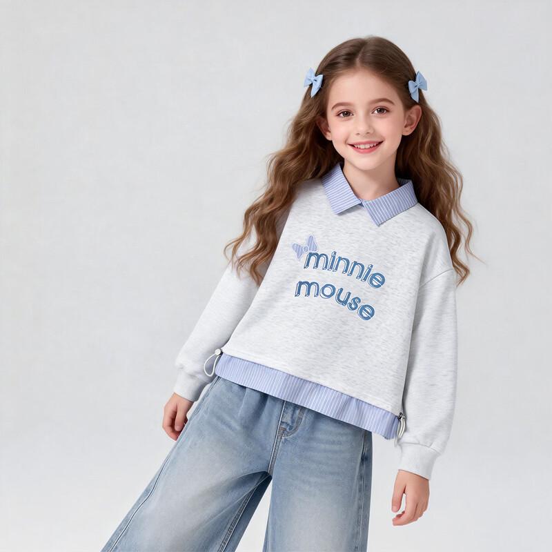 Disney Girls' Faux Layered Preppy Sweatshirt