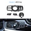 Car Interior Headlight Switch Rotation Button Headlamp Control Panel Cover For BMW 5 6 7 Series X3 X4 F10 F11 F07 F06 F01 F25