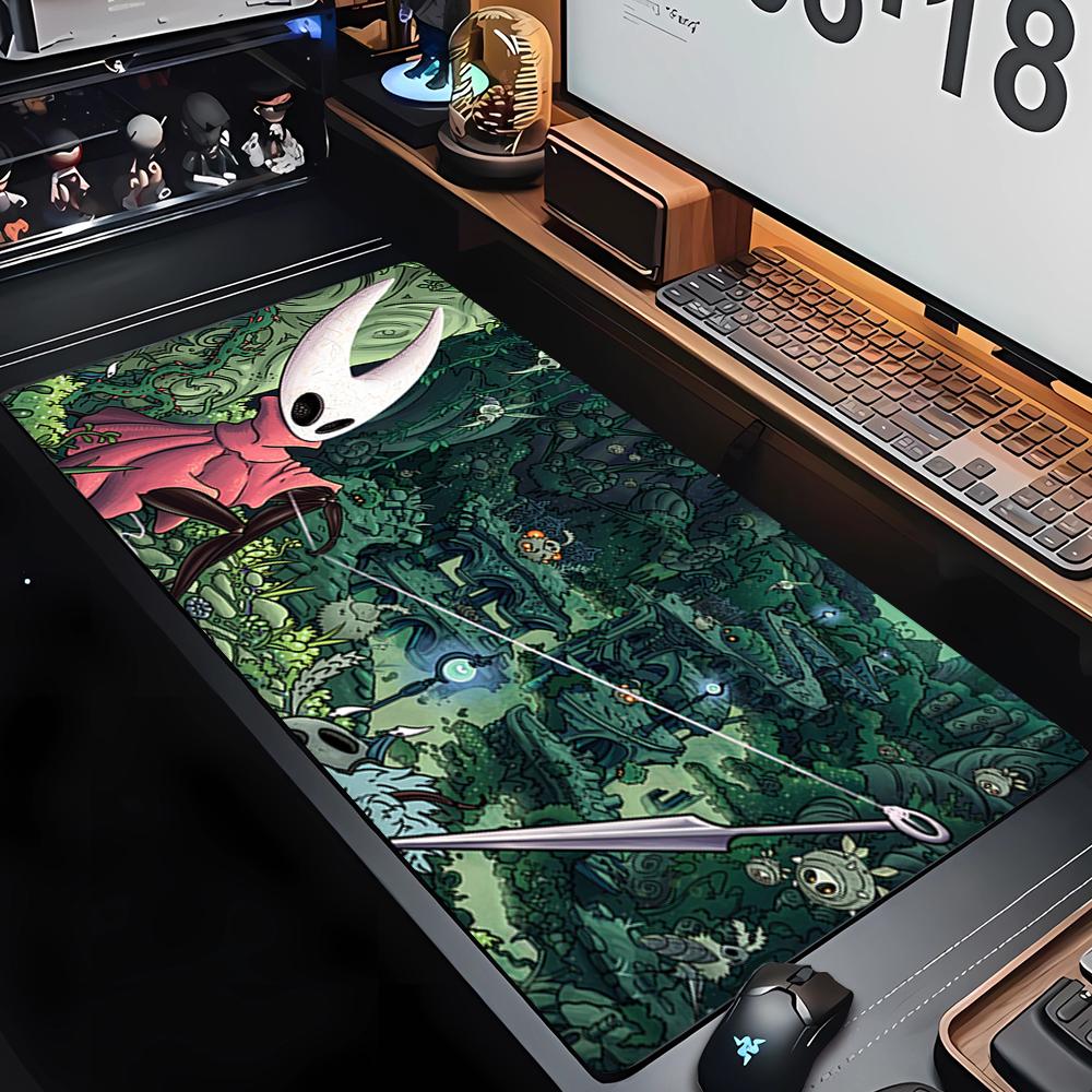 Natural Rubber Office Carpet Cartoon Mouse Mat 90x40cm Hollow Knight Anime Mouse Pad PC Gamer Mousepad Gaming Keyboard Table Mat