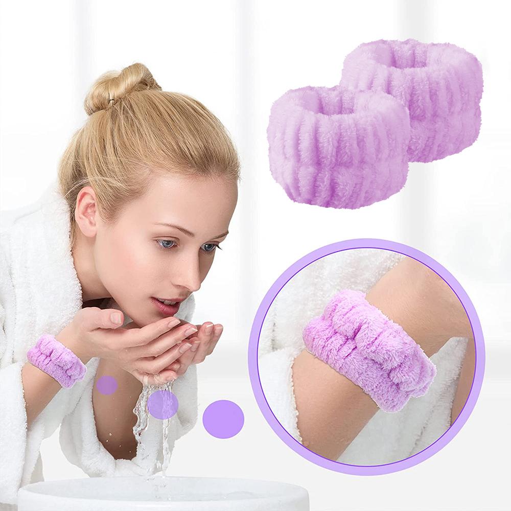Factory Comfortable Soft Furry Elastic Head Bands Hot Sale Wash Face Spa Headband and Wrist Band