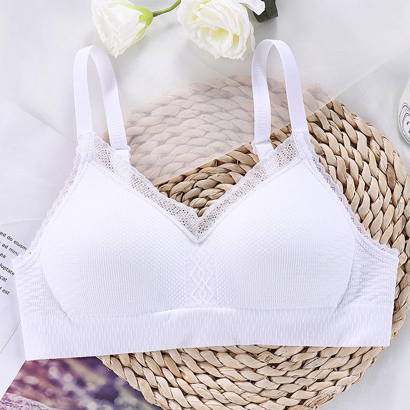 Бюстгальтеры для девочек-подростков: Без косточек, тонкий и антипровисающий, с фиксированной чашкой, для учеников средних и старших классов.