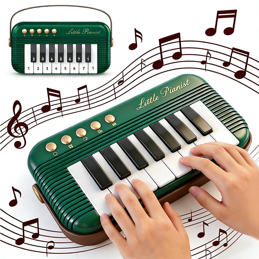 5 Colors Mini Piano Keyboard Toys for Kids, Retro Pocket Piano,Musical Toys Beginners, Electronic Musical Instrument
