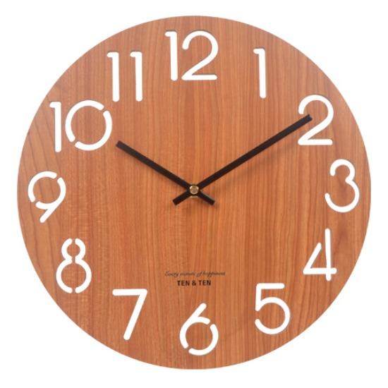 Настенные часы 12 дюймов, Модные и простые, Махагони, Кварцевые, Креативные настенные часы в скандинавском стиле, Бесшумные деревянные, Настенные часы для гостиной