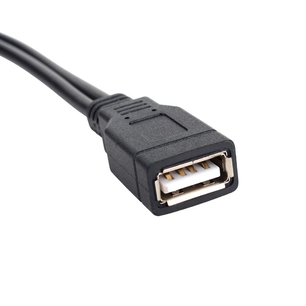 Высококачественный USB 2.0 Кабель USB-разветвитель Адаптер Кабель Один на Два Женский на USB 2 Мужской Кабель для Зарядки и Передачи Данных