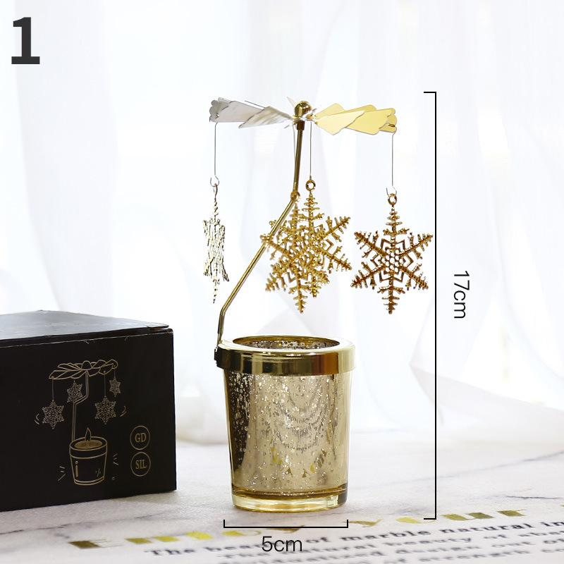 European Style Walking Lantern Rotating Candlestick Aromatherapy Table American Simple Modern Girl Iron Glass Candlelight Dinner Props