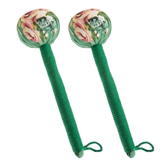 2Pcs Long Mugwort Lymphatic Drainage Massage Hammer for Effective Self-Massage Manual Back Massager for Muscle Pain Relief Full Body