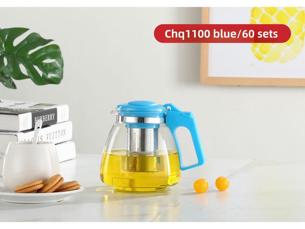 Чайник из термостойкого стекла большой емкости с фильтром для чая Кунг-фу