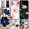 Чехол для телефона Samsung Galaxy A17 A15 A13 A51 A71 A41 A31 A21S A07 A03S A05 A35 A55 A23 A25 A33 A53 A73 5G Cover Цветок в стиле туши