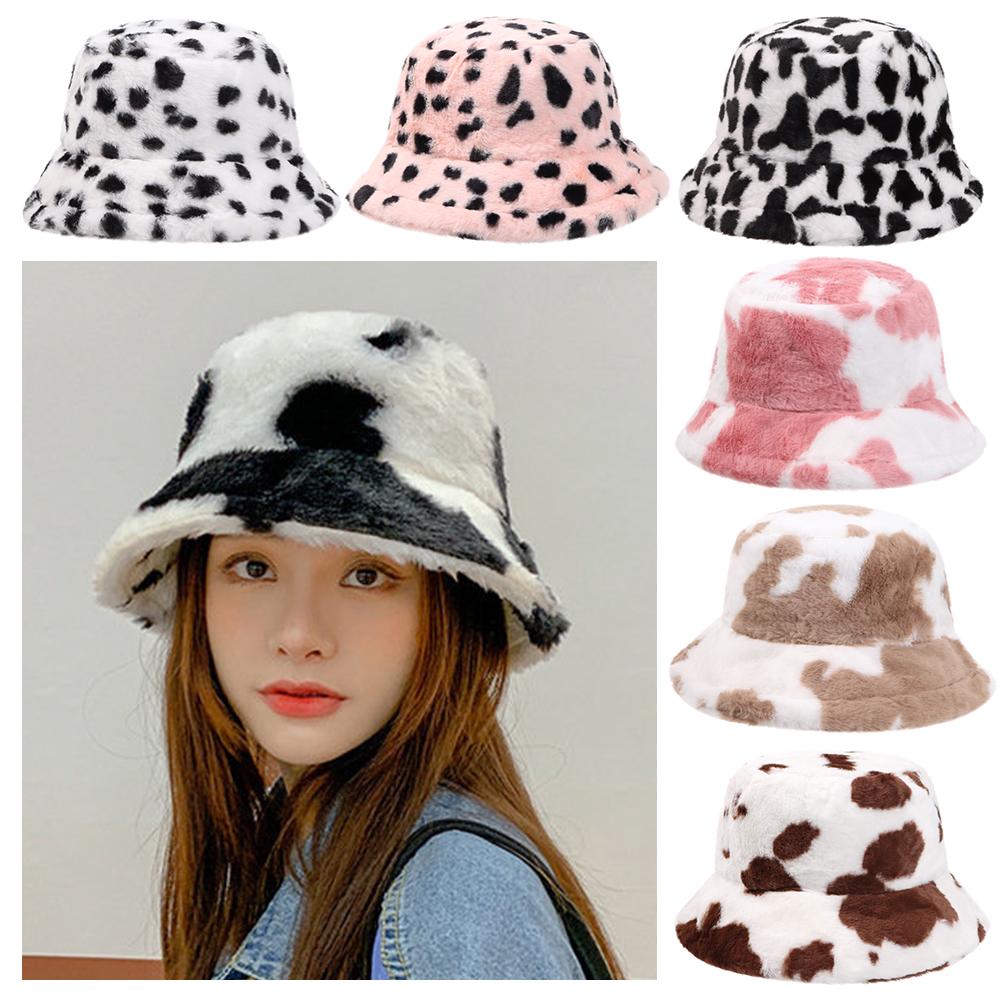 Outdoor Sunscreen Warm Faux Fur Casual Sun Cap Fisherman Cap Bucket Hat Panama Hat