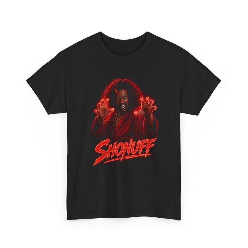 Shonuff Tee | red neon 80s kung fu Unisex T-Shirt