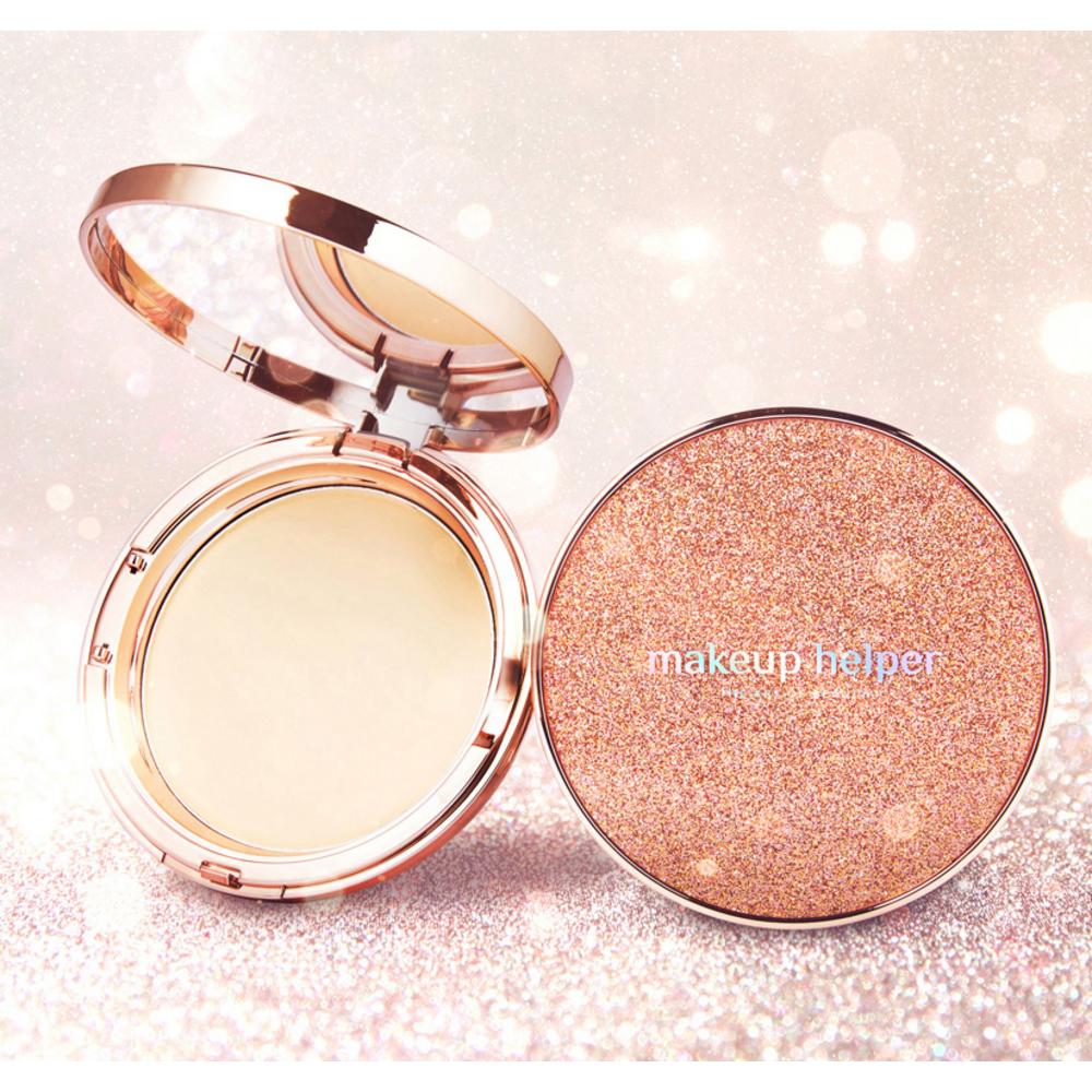 Makeup Helper Art Pact Original Professional Finish Rose Glitter Pact Powder 25 г, нет. 21 Натуральный бежевый, 1 шт.