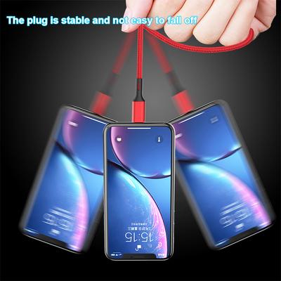2.4A Макс. 3 в 1 USB-кабель для быстрой зарядки Lightning-кабель для iPhone Type C Кабель для зарядки мобильного телефона для Xiaomi Samsung USB Micro