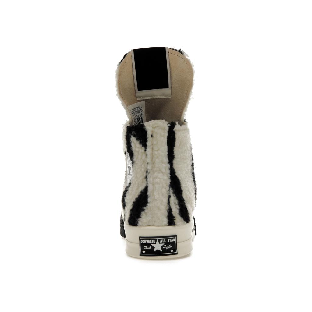 Rick Owens x Converse DRKSHDW TURBODRK Chuck 70 High Зебра Унисекс Кроссовки Белый Лилейно-белый Черный A03943C