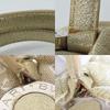 Used BVLGARI Handbag Logo mania canvas/leather gold beige Mini bag