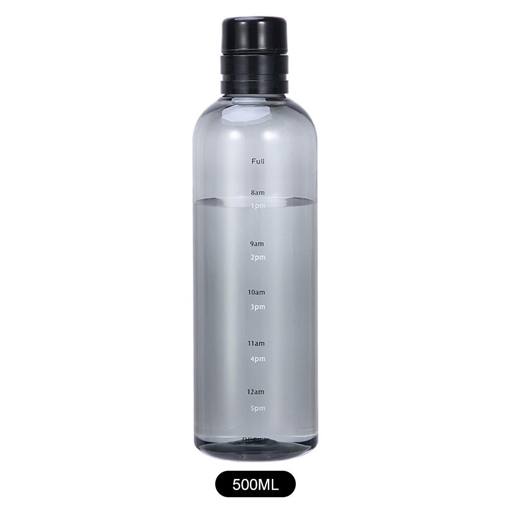 Large Capacity Plastic Portable Leak-proof Water Container Outdoor Water Bottle Transparent Sports Water Bottle With Time Scale