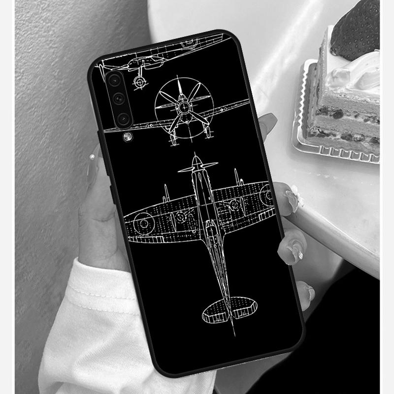 Чехол с изображением самолета для Samsung A12 A32 A42 A52 A72 A52S A03S A21S A11 A31 A51 A71 A10 A50 A70, полное покрытие