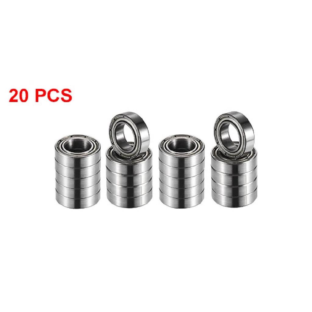 Motoforti 20pcs MR148ZZ 8x14x4mm Double Metal Shield Single Row Deep Groove Ball Bearings Silver Tone