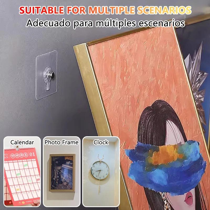 Самоклеящийся крючок для картины, суперпрочный настенный крючок без прокалывания, держатель для фоторамки без проколов, для ванной комнаты, кухни, для хранения вещей
