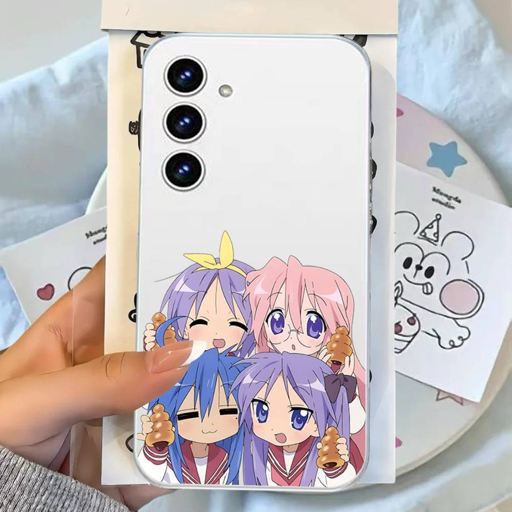 Кавайная Аниме L-Lucky Star HD Прозрачный Чехол Для Телефона Для Samsung Galaxy A52,A12,A51,S24,S23,S22ULTRA,S21 Edge,S20LITE,Plus,