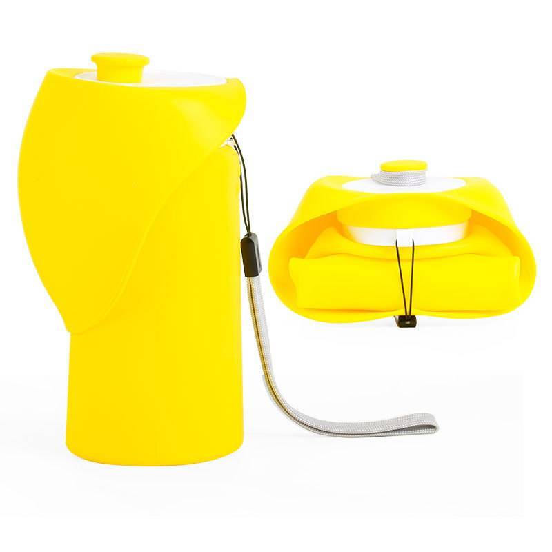 Pet Travel Water Bottle With Food Grade Silicone Folding Design For Dogs