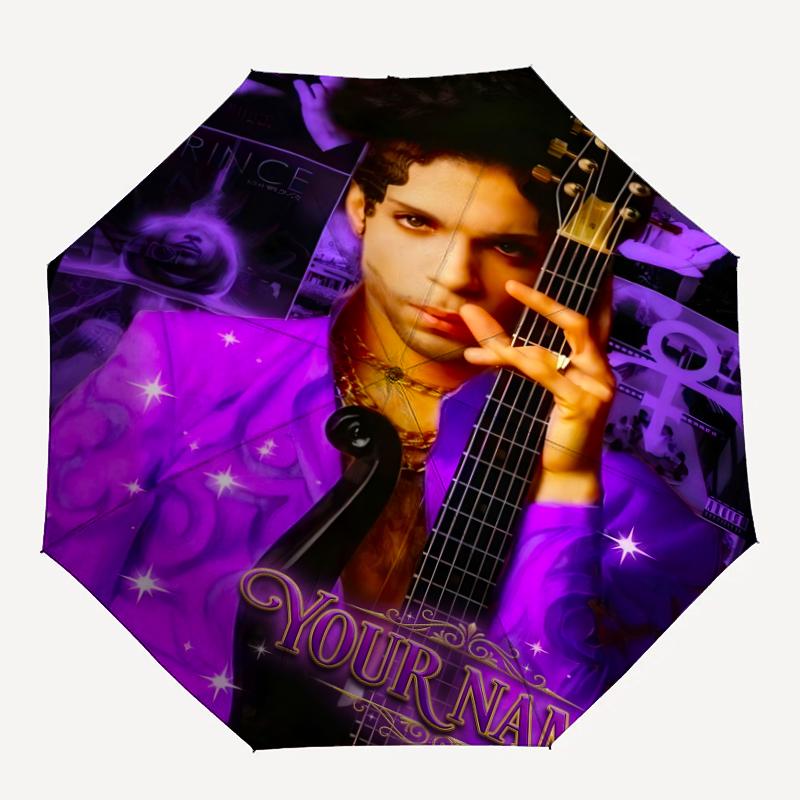 Personalized Name Singer Print Umbrella, UV Shielding. It Has Eight Sturdy Ribs for Outdoor Use And Perfect As a Holiday Gift