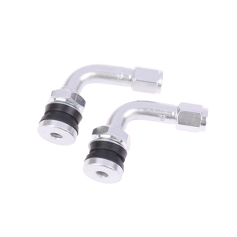 2 шт., клапаны для шин мотоцикла, крышка штока, воздушная крышка, 90 градусов, алюминиевый сплав с ЧПУ, универсальные колпачки для бескамерных клапанов
