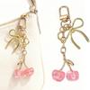 1PC Bag Exquisite Cute Durable Cherry Colored Charm Realistic Keychain Chic Realistic Premium 9x3cm