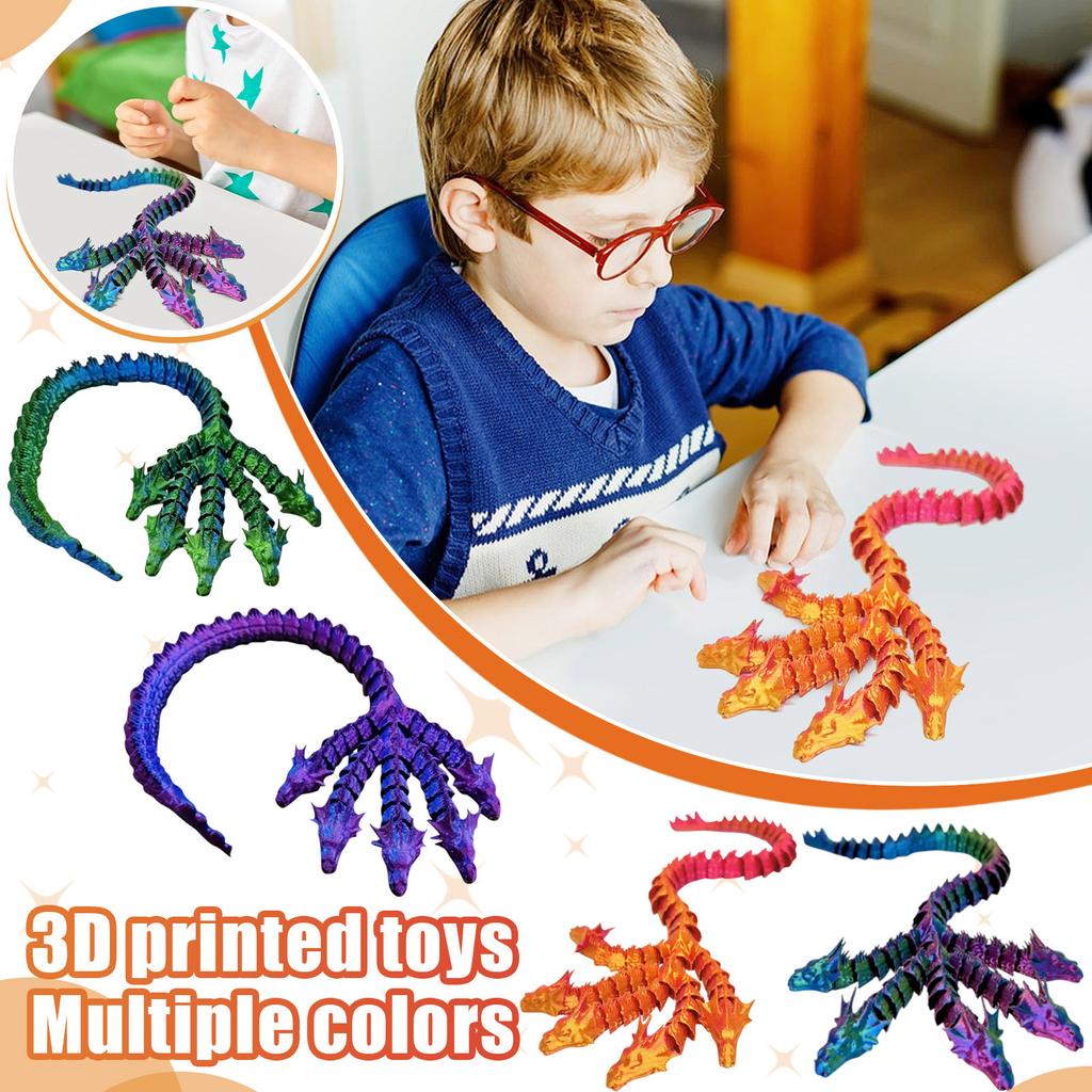 3D Printed Small One-piece Joint Movable Model Toy Ornaments Multi Color