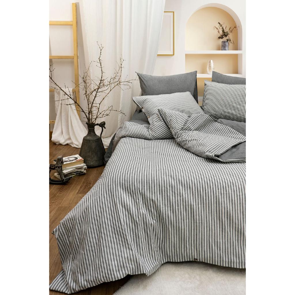 Комплект двойных пододеяльников Harmony Hues, окрашенный в пряже натурального цвета (эластичный лист)