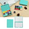Portable Paint Palette Box 12 Well 24 Well Watercolor Paint Palette Case Folding Paint Palette Box Paint Mixing Tray